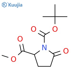 1-tert-butyl 2-methyl (2S)-5-oxopyrrolidine-1,2-dicarboxylate structure