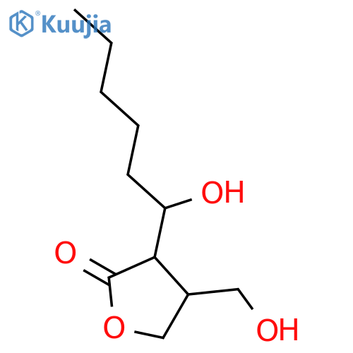 2(3H)-Furanone,dihydro-3-[(1R)-1-hydroxyhexyl]-4-(hydroxymethyl)-, (3R,4R)- structure