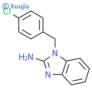 1-(4-Chlorophenyl)methyl-1H-1,3-benzodiazol-2-amine structure