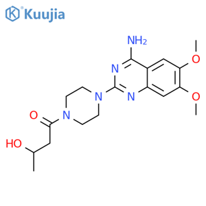 1-Butanone,1-[4-(4-amino-6,7-dimethoxy-2-quinazolinyl)-1-piperazinyl]-3-hydroxy- structure