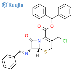 Diphenylmethyl (6R,7R)-3-(Chloromethyl)-8-oxo-7-(phenylmethylene)amino-5-Thia-1-azabicyclo4.2.0oct-2-ene-2-carboxylic Acid Ester structure