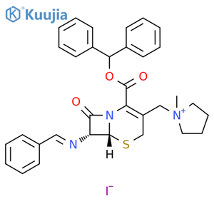 (6R-trans)-1-2-(Diphenylmethoxy)carbonyl-8-oxo-7-(phenylmethylene)amino-5-thia-1-azabicyclo4.2.0oct-2-en-3-ylmethyl-1-methyl-pyrrolidnium Iodide structure