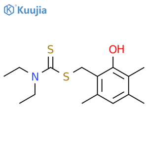 Carbamodithioic acid, diethyl-, (2-hydroxy-3,4,6-trimethylphenyl)methyl ester structure