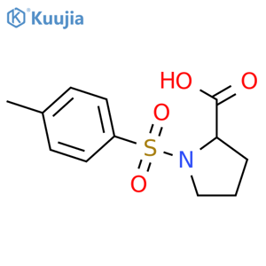 (2R)-1-(4-methylbenzenesulfonyl)pyrrolidine-2-carboxylic acid structure