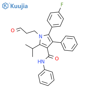 5-(4-Fluorophenyl)-2-(1-methylethyl)-1-(3-oxopropyl)-N,4-diphenyl-1H-pyrrole-3-carboxamide structure