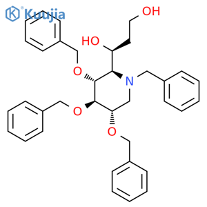 (S)-1-((2R,3R,4R,5S)-1-benzyl-3,4,5-tris(benzyloxy)piperidin-2-yl)propane-1,3-diol structure