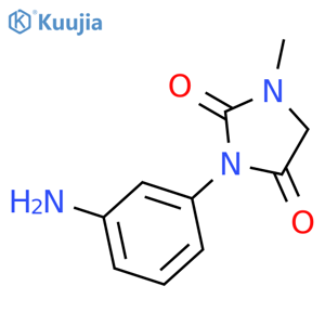 3-(3-Aminophenyl)-1-methylimidazolidine-2,4-dione structure