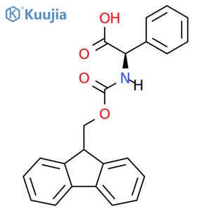 (R)-2-((((9H-Fluoren-9-yl)methoxy)carbonyl)amino)-2-phenylacetic acid structure