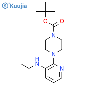 1-Piperazinecarboxylicacid, 4-[3-(ethylamino)-2-pyridinyl]-, 1,1-dimethylethyl ester structure