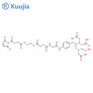 Glycine,N-[2-[bis(carboxymethyl)amino]-3-[4-[[[[4-[2-[4-(2,5-dihydro-2,5-dioxo-1H-pyrrol-1-yl)-1,4-dioxobutoxy]ethoxy]-1,4-dioxobutyl]amino]acetyl]amino]phenyl]propyl]-N-(2-hydroxyethyl)-,(S)- (9CI) structure