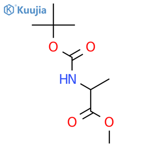 Alanine, N-[(1,1-dimethylethoxy)carbonyl]-, methyl ester structure