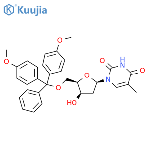 5’-O-(4,4’-Dimethoxytrityl)-3’-β-hydroxythymidine structure
