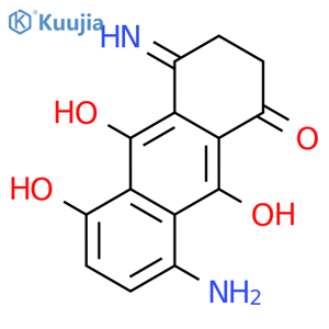 4,8-diamino-9,10-dihydroxy-2,3-dihydroanthracene-1,5-dione structure