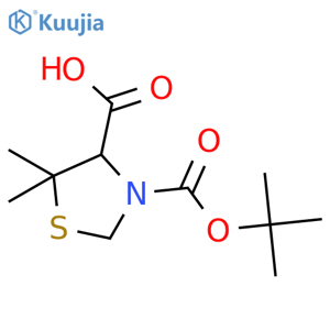 (S)-Boc-5,5-dimethyl-1,3-thiazolidine-4-carboxylic Acid structure