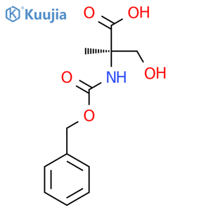 (R)-2-(benzyloxycarbonylamino)-3-hydroxy-2-methylpropanoic acid structure