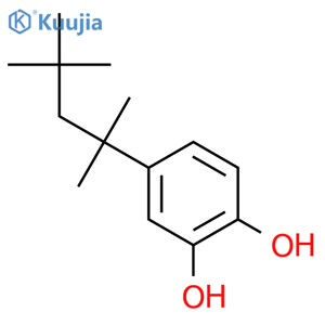 4-(2,4,4-Trimethylpentan-2-yl)benzene-1,2-diol structure