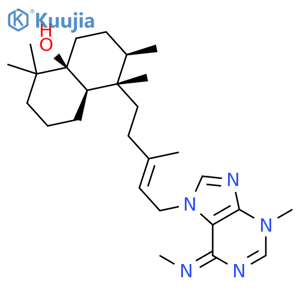 4a(2H)-Naphthalenol,1-[(3E)-5-[3,6-dihydro-3-methyl-6-(methylimino)-7H-purin-7-yl]-3-methyl-3-penten-1-yl]octahydro-1,2,5,5-tetramethyl-,(1S,2R,4aS,8aR)- structure