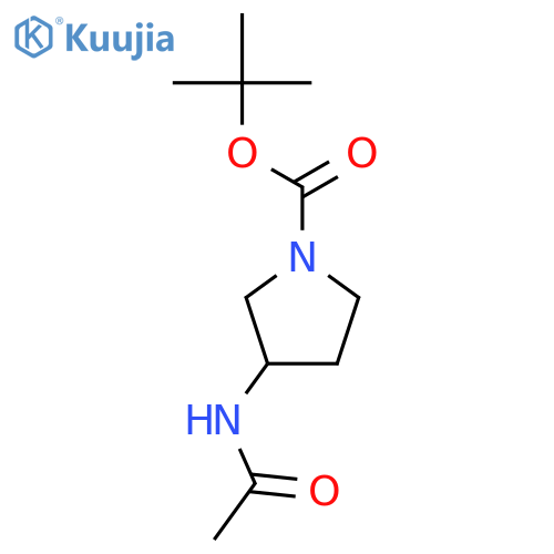 tert-butyl (3S)-3-acetamidopyrrolidine-1-carboxylate structure