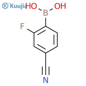 4-Cyano-2-fluorophenylboronic acid structure