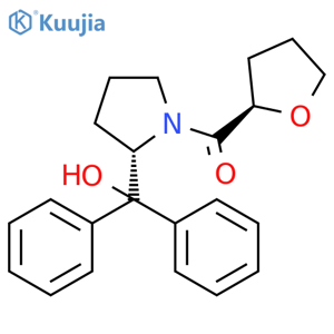 Methanone, [(2S)-2-(hydroxydiphenylmethyl)-1-pyrrolidinyl][(2R)-tetrahydro-2-furanyl]- structure