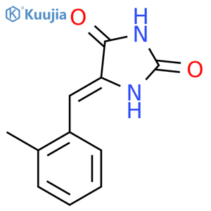 (5Z)-5-(2-methylbenzylidene)imidazolidine-2,4-dione structure