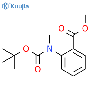 Methyl 2-(methyl{[(2-methyl-2-propanyl)oxy]carbonyl}amino)benzoate structure