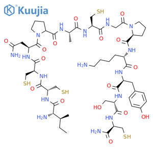 L-Cysteinamide,L-isoleucyl-L-cysteinyl-L-cysteinyl-L-asparaginyl-L-prolyl-L-alanyl-L-cysteinylglycyl-L-prolyl-L-lysyl-L-tyrosyl-L-seryl-(9CI) structure