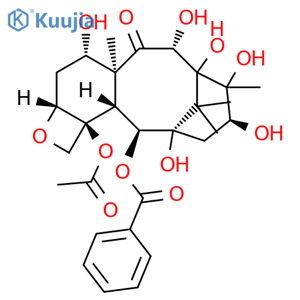 (2aR,4S,4aS,6R,9S,11S,12S,12aR,12bS)-12b-(Acetyloxy)-12-(benzoyloxy)tetradecahydro-4,6,7,8,9,11-hexahydroxy-4a,8,13,13-tetramethyl-7,11-methano-5H-cyclodeca[3,4]benz[1,2-b]oxet-5-one structure