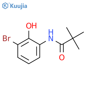 N-(3-bromo-2-hydroxyphenyl)pivalamide structure