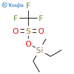 Methanesulfonic acid, trifluoro-, diethylmethylsilyl ester structure