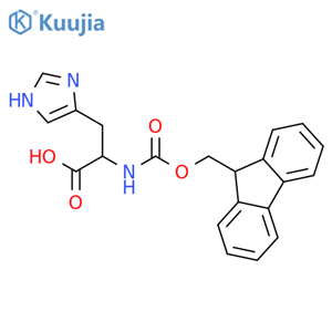 (((9H-Fluoren-9-yl)methoxy)carbonyl)-L-histidine structure