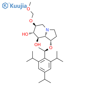 (1S,6S,7S,8R,8aS)-6-(methoxymethoxy)-1-((R)-1-(2,4,6-triisopropylphenyl)ethoxy)octahydroindolizine-7,8-diol structure