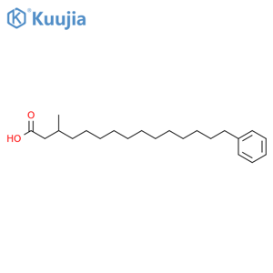 3-Methyl-15-phenylpentadecanoic acid structure