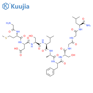 L-Leucinamide,glycyl-L-methionyl-L-a-aspartyl-L-seryl-L-leucyl-L-alanyl-L-phenylalanyl-L-serylglycylglycyl- structure