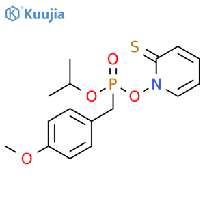 2(1H)-Pyridinethione, 1-[[[(4-methoxyphenyl)methyl](1-methylethoxy)phosphinyl]oxy]- (9CI) structure