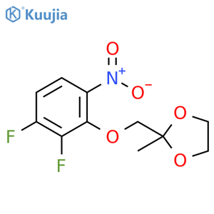 1,3-Dioxolane, 2-[(2,3-difluoro-6-nitrophenoxy)methyl]-2-methyl- structure