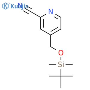 4-((Tert-butyldimethylsilyloxy)methyl)picolinonitrile structure