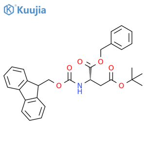 L-Aspartic acid, N-[(9H-fluoren-9-ylmethoxy)carbonyl]-, 4-(1,1-dimethylethyl) 1-(phenylmethyl) ester structure