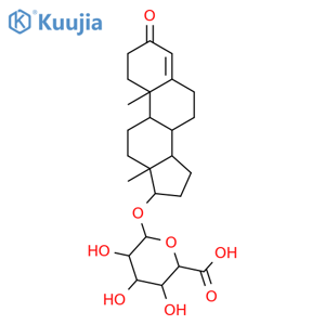 b-D-Glucopyranosiduronic acid, (17b)-3-oxoandrost-4-en-17-yl structure