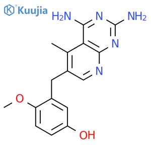 Phenol,3-[(2,4-diamino-5-methylpyrido[2,3-d]pyrimidin-6-yl)methyl]-4-methoxy- structure