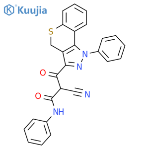 [1]Benzothiopyrano[4,3-c]pyrazole-3-propanamide,a-cyano-1,4-dihydro-b-oxo-N,1-diphenyl- structure