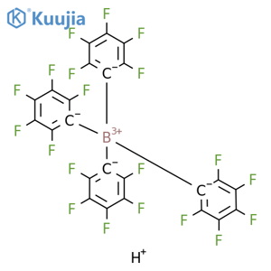 Hydrogen tetrakis(pentafluorophenyl)borate structure