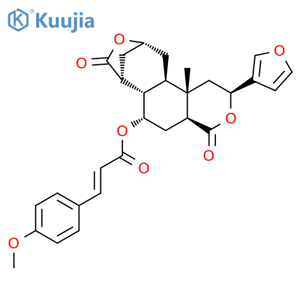 2-Propenoic acid,3-(4-methoxyphenyl)-,(2S,4aS,6S,6aS,7R,10R,11aR,11bS)-2-(3-furanyl)dodecahydro-11b-methyl-4,8-dioxo-7,10-methano-2H-pyrano[4,3-g][3]benzoxepin-6-ylester, (2E)- structure