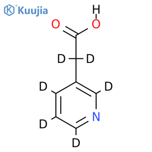 2,2-dideuterio-2-(2,4,5,6-tetradeuterio-3-pyridyl)acetic acid structure