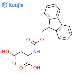 (((9H-Fluoren-9-yl)methoxy)carbonyl)-L-aspartic acid structure