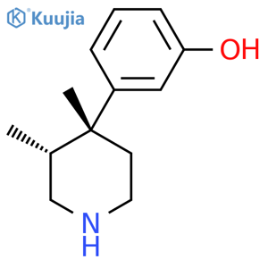 3-[(3R,4R)-3,4-dimethylpiperidin-4-yl]phenol structure