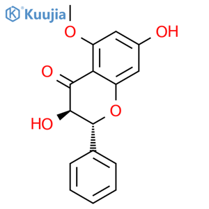 4H-1-Benzopyran-4-one,2,3-dihydro-3,7-dihydroxy-5-methoxy-2-phenyl-, (2R,3R)- structure