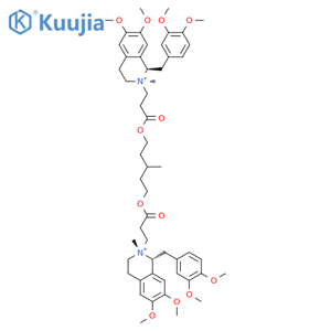 Isoquinolinium, 2,2'-[(3-methyl-1,5-pentanediyl)bis[oxy(3-oxo-3,1-propanediyl)]]bis[1-[(3,4-dimethoxyphenyl)methyl]-1,2,3,4-tetrahydro-6,7-dimethoxy-2- methyl-, (1R,1'R,2R,2'R)- structure