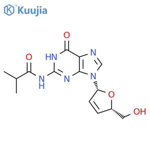 Guanosine, 2',3'-didehydro-2',3'-dideoxy-N-(2-methyl-1-oxopropyl)- structure