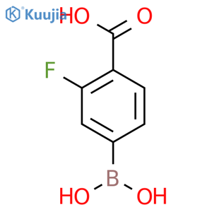 4-Carboxy-3-fluorophenylboronic acid structure